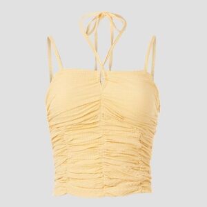 YERSE Tami Top Sleeveless Halter Neck Side Zipper Closure Size L